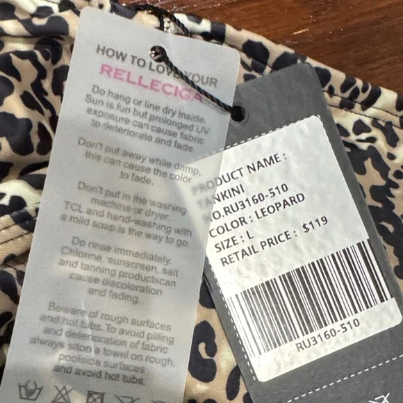 RELLECIGA Leopard Print Ruched Cami Top - Beige and Black - Picture 2 of 2